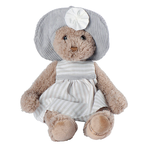 [QJ606FILLE] Peluche Ours Fille marron SIGRID Louise Mansen 31 cm