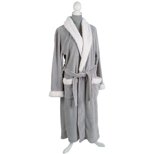 [NT006] Peignoir Sherpa PUR ET DESIGN taupe taille L