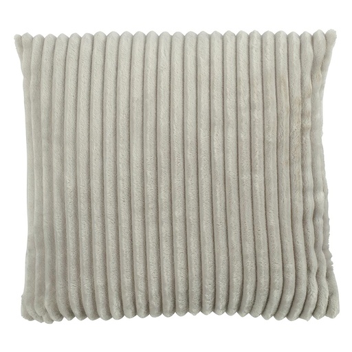 [ES032] Coussin à côtes gris clair NILSA 45 x 45 cm