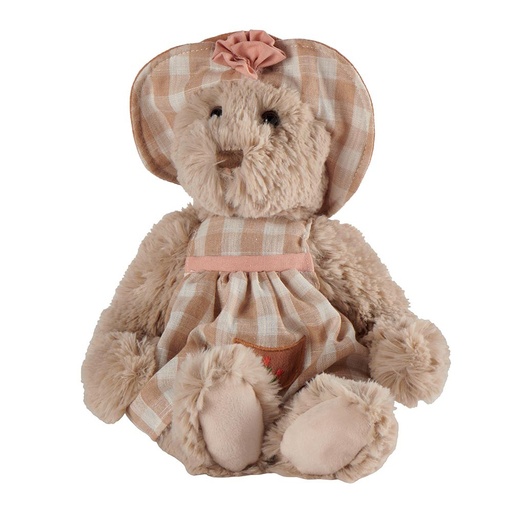 [QJ613] Peluche Ours beige CAPUCINE Louise Mansen 33 cm