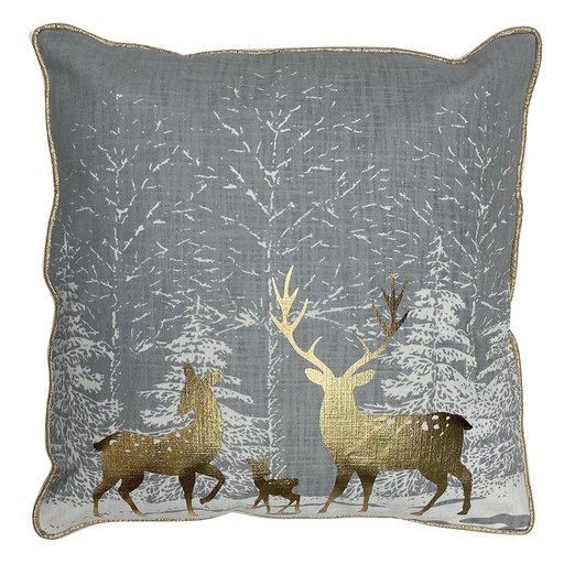[UM004] Coussin Cerfs dorés ROALD 40 x 40 cm