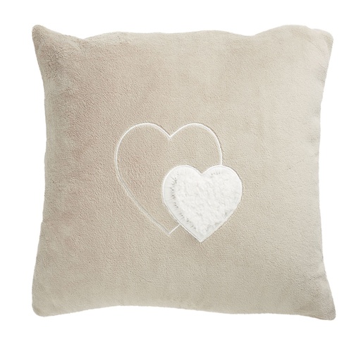 [CT014] Coussin COCOON COEUR Taupe
