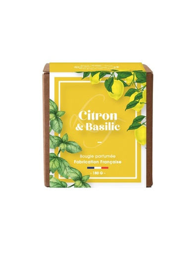 [BV01CB] Bougie Végétale 180g Duo CITRON & BASILIC - LES LUMIERES DU TEMPS 55H