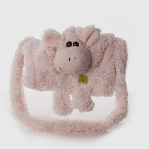 [6257] Sac à Main Manchon Enfant en Peluche MOUTON avec Poches.