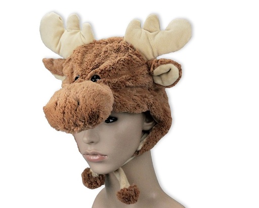 [7021] Bonnet en Peluche Elan brun