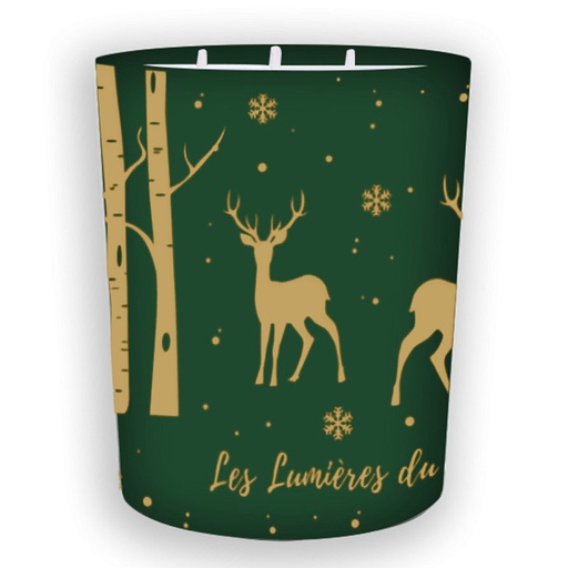 [CF03BA] Bougie NOEL 600g BALADE EN FORET - LES LUMIERES DU TEMPS 80H