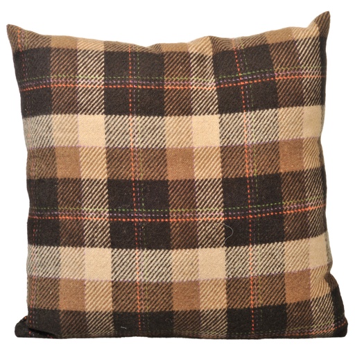 [28873] Coussin en laine marron Collection CHALET