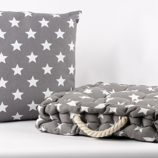 [34174] Coussin Assise Petite ETOILE - Little Stars Gris