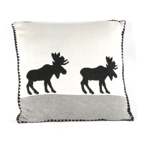 [UK029] Coussin 2 ELANS Noirs bicolore gris/écru