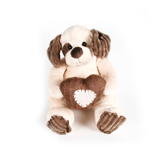 [BE4836100] Chien Peluche COEUR 23 cm