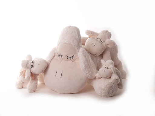 [6218] Peluche Mouton beige ultra doux 18 cm