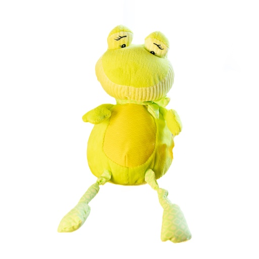 [71723JAUNE] Peluche GRENOUILLE ventre Jaune Ht 40cm