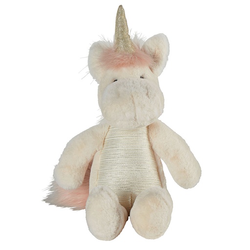 [QJ586] Peluche Licorne Blanche Chanelle Louise Mansen 48 cm