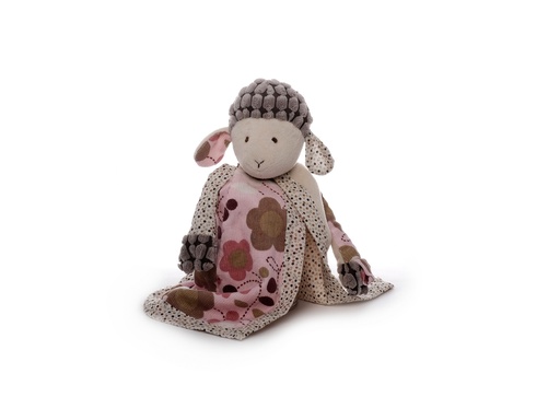 [7967] Doudou Bébé Mouton Rose ultra doux