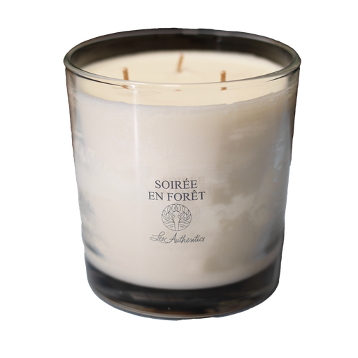 [BV08AUTHENTICSHIVER] Bougie végétale 600g SOIREE EN FORET - Collection "LES AUTHENTICS" 80H   