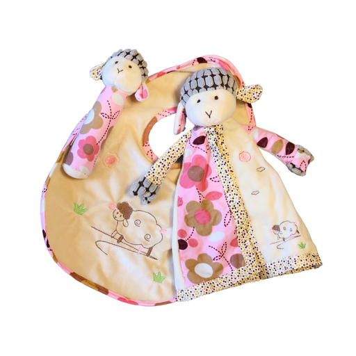 [COFFRETBEBEMOUTONROSE] Coffret bébé Mouton rose