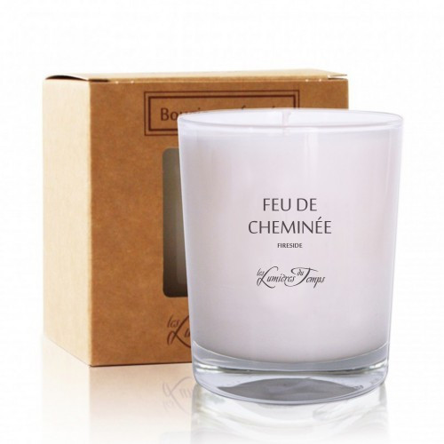 [BV01FC] Bougie Végétale 180g FEU DE CHEMINEE - LES LUMIERES DU TEMPS 55H 