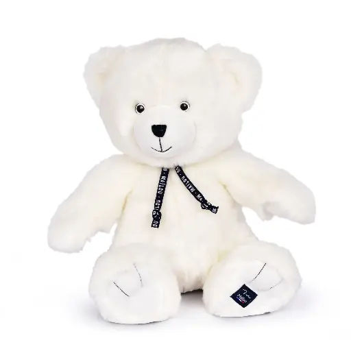 [MA0257] Peluche - L'OURS Français MAILOU Blanc Neige 35 cm