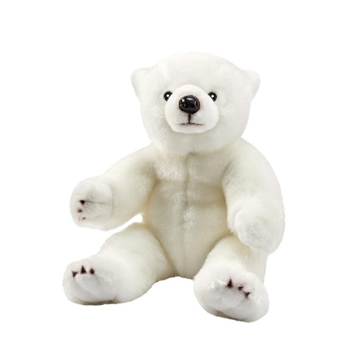 [1810] Peluche Ours Flocon blanc ANIMA 35 cm
