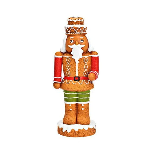 [10040146] Casse-Noisette Noël décor Pain d'Épices en magnésie marron 43 cm