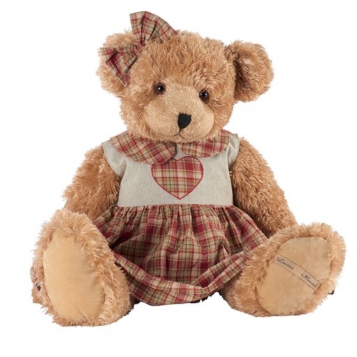[QJ464] Peluhe Ours brun LARA Louise Mansen 80 cm