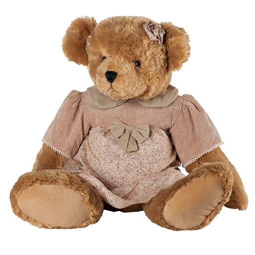 [QJ593] Peluche Ours Brun ANGELINE Louise Mansen 80 cm