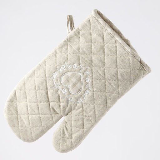 [AG128] Gant Cuisine Coeur BIANKA Lin Naturel