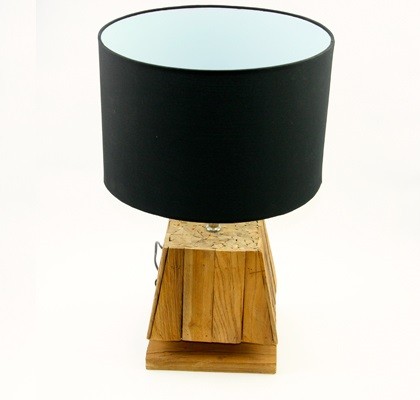 [NTDM02032] Lampe en teck pyramide Collection DIMAR