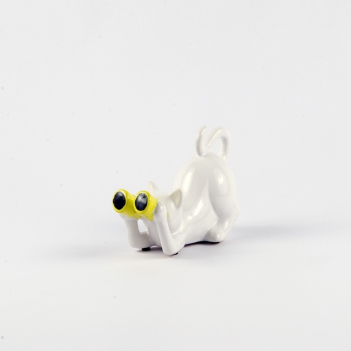 [LH973] CHAT Jumelles Jaune ARTY 17 cm 