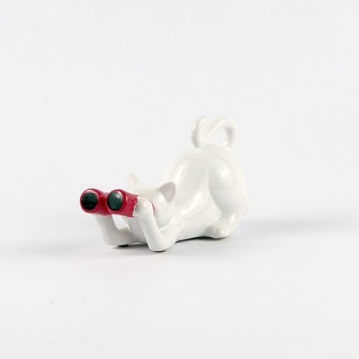 [LH973R] CHAT Jumelles Rose ARTY 17 cm  