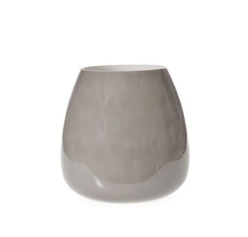 [15200] Vase DECO HOME en verre taupe 