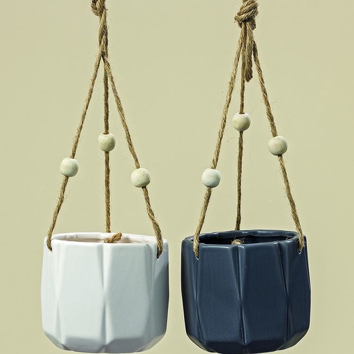 [BO7724100] Set 2 Pots à Plantes à suspendre - Cache Pot  Collection DOLOMITE