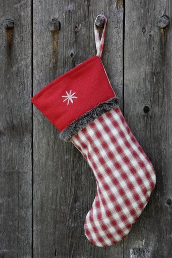 [SZ052930501] Linge Botte de Noël Sylvie Thiriez AUBEPINE