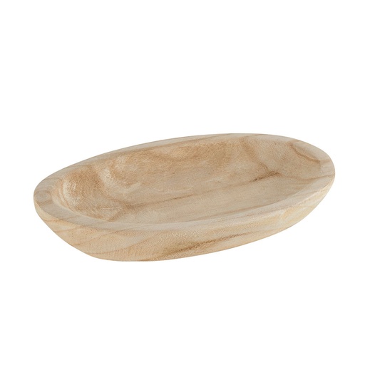 [FW012] Coupe décorative ovale en bois PAULOWNIA 28,5 cm