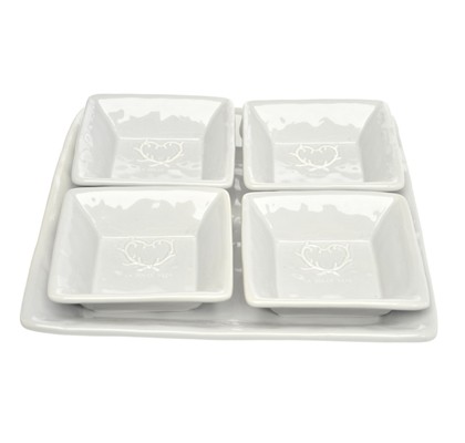 [JA17909] Set Apéritifs Coupelles et Plats céramique grise DOLCEVITA