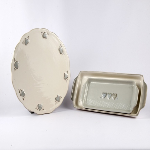 [DX171] Plat à tarte rond ELISA céramique 31 cm