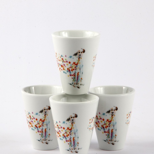 [RD324] Set 4 tasses à café Espresso CHIEN PopArt  