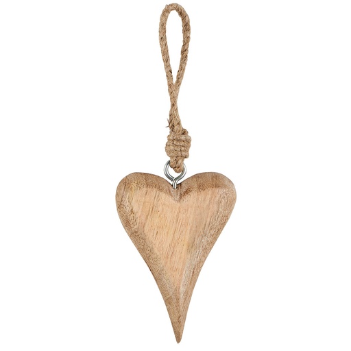 [NC120] Coeur en bois miel corde