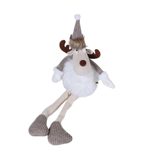 [59238] Elan MIKO fourrure blanche avec chapeau 43 cm