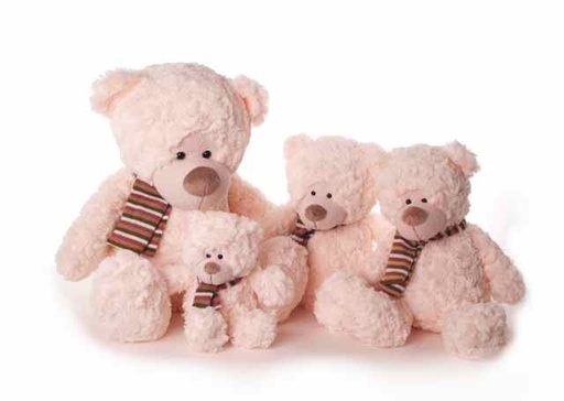 [7750] Peluche Ours blanc avec écharpe 20 cm 