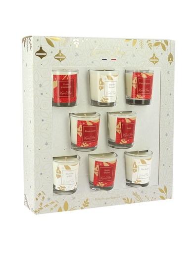 [MN06C1] Coffret Noël 8 Bougies 35 gr  LES LUMIERES DU TEMPS 