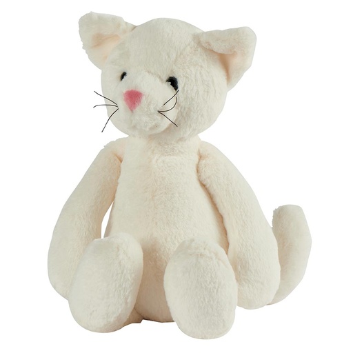 [WW144] Peluche Chat blanc Louise Mansen 46 cm 