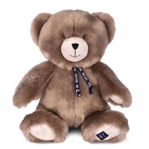 [MA0255] Peluche - L'OURS Français MAILOU Taupe 35 cm 