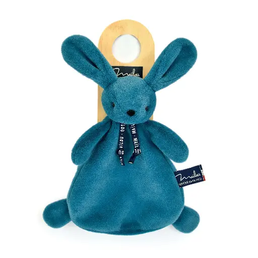 [MA0186] Doudou Lapin Bleu Dorlotin MAILOU 24 cm